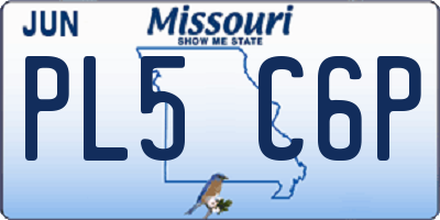 MO license plate PL5C6P