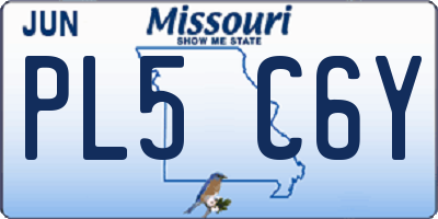 MO license plate PL5C6Y