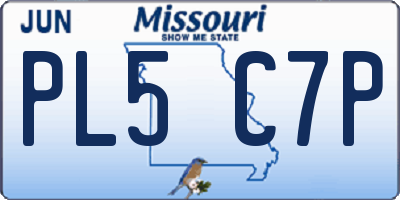 MO license plate PL5C7P