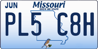 MO license plate PL5C8H