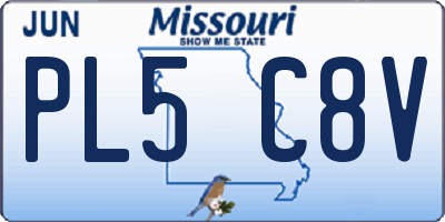 MO license plate PL5C8V