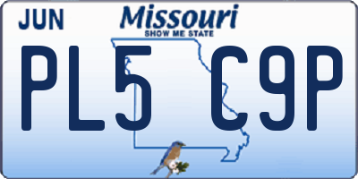 MO license plate PL5C9P