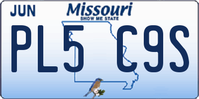 MO license plate PL5C9S