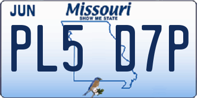 MO license plate PL5D7P