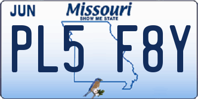 MO license plate PL5F8Y