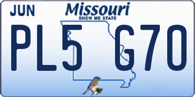 MO license plate PL5G7O