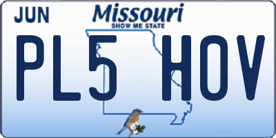 MO license plate PL5H0V