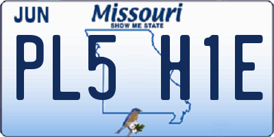 MO license plate PL5H1E
