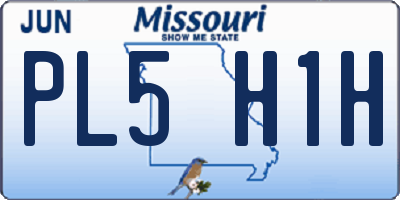 MO license plate PL5H1H