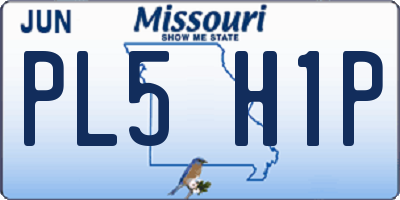 MO license plate PL5H1P