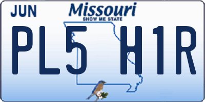 MO license plate PL5H1R