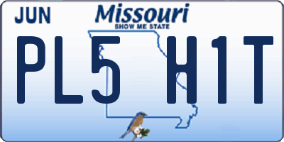 MO license plate PL5H1T