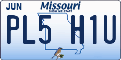 MO license plate PL5H1U