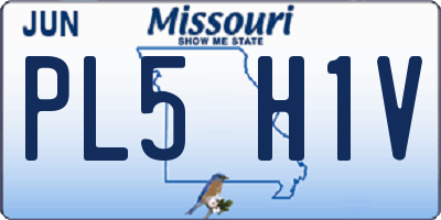 MO license plate PL5H1V