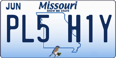 MO license plate PL5H1Y