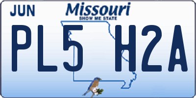 MO license plate PL5H2A