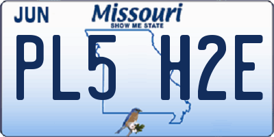 MO license plate PL5H2E