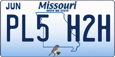 MO license plate PL5H2H