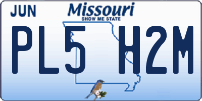 MO license plate PL5H2M