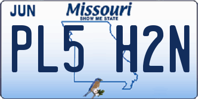 MO license plate PL5H2N