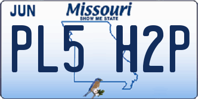 MO license plate PL5H2P