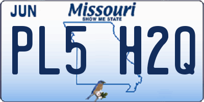 MO license plate PL5H2Q