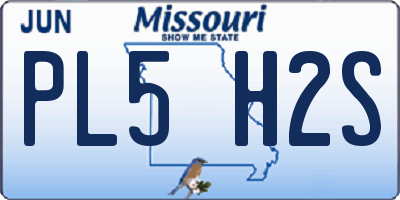 MO license plate PL5H2S