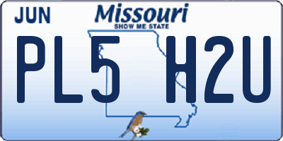 MO license plate PL5H2U