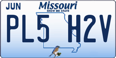 MO license plate PL5H2V