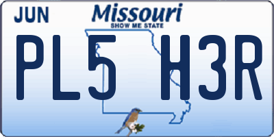 MO license plate PL5H3R