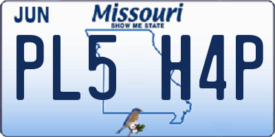 MO license plate PL5H4P
