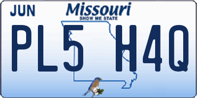 MO license plate PL5H4Q