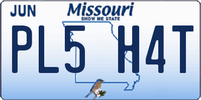 MO license plate PL5H4T