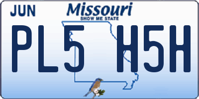 MO license plate PL5H5H