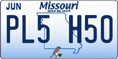 MO license plate PL5H5O