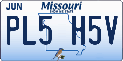 MO license plate PL5H5V