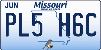 MO license plate PL5H6C