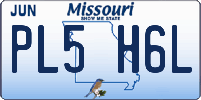 MO license plate PL5H6L