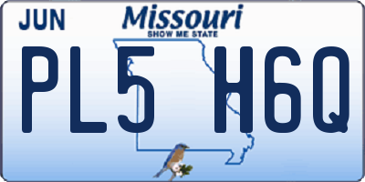 MO license plate PL5H6Q