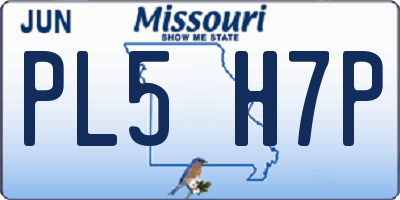 MO license plate PL5H7P