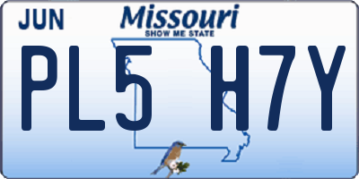 MO license plate PL5H7Y