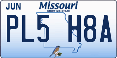 MO license plate PL5H8A