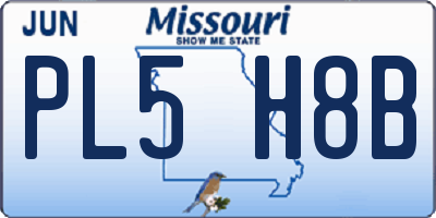 MO license plate PL5H8B