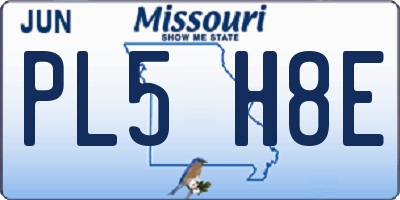 MO license plate PL5H8E
