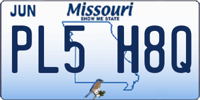 MO license plate PL5H8Q