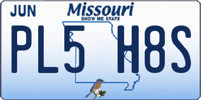 MO license plate PL5H8S