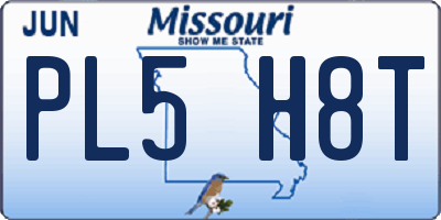 MO license plate PL5H8T