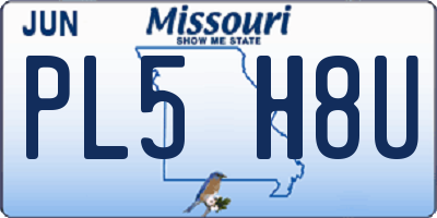 MO license plate PL5H8U