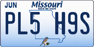 MO license plate PL5H9S