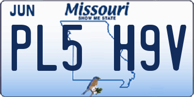MO license plate PL5H9V